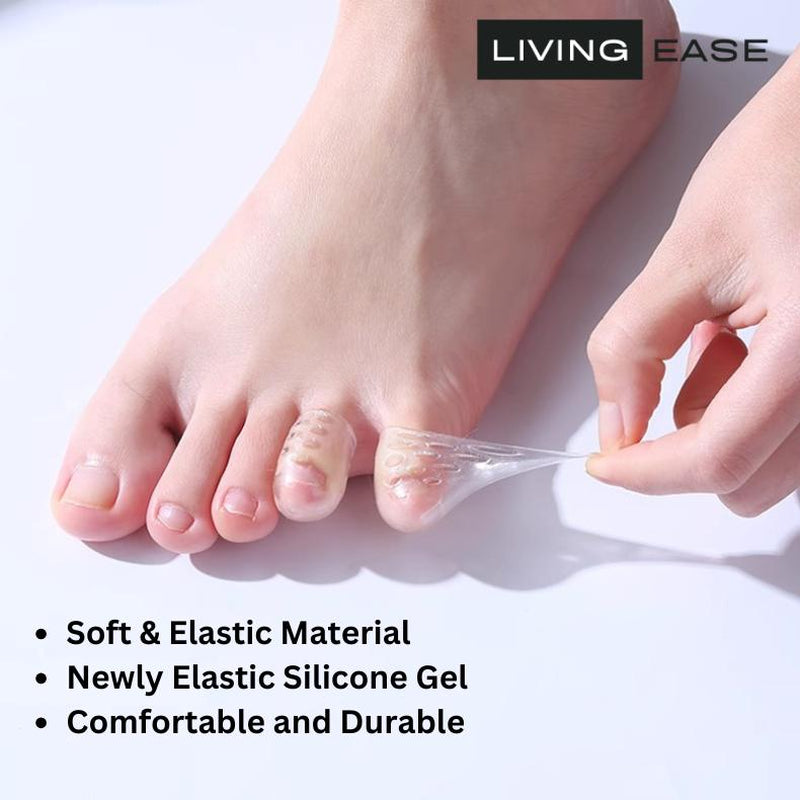 Silicone Anti-Friction Toe Protectors - Breathable Caps for Softening Toes and Fingers, Blister Prevention, Ingrown Toenail Relief, and Callus Protection