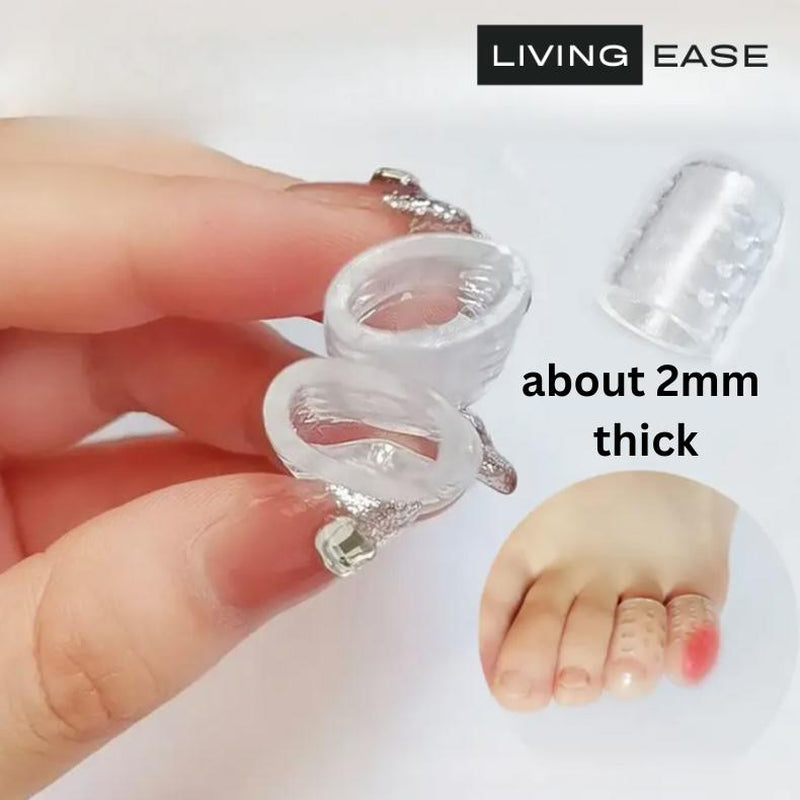 Silicone Anti-Friction Toe Protectors - Breathable Caps for Softening Toes and Fingers, Blister Prevention, Ingrown Toenail Relief, and Callus Protection