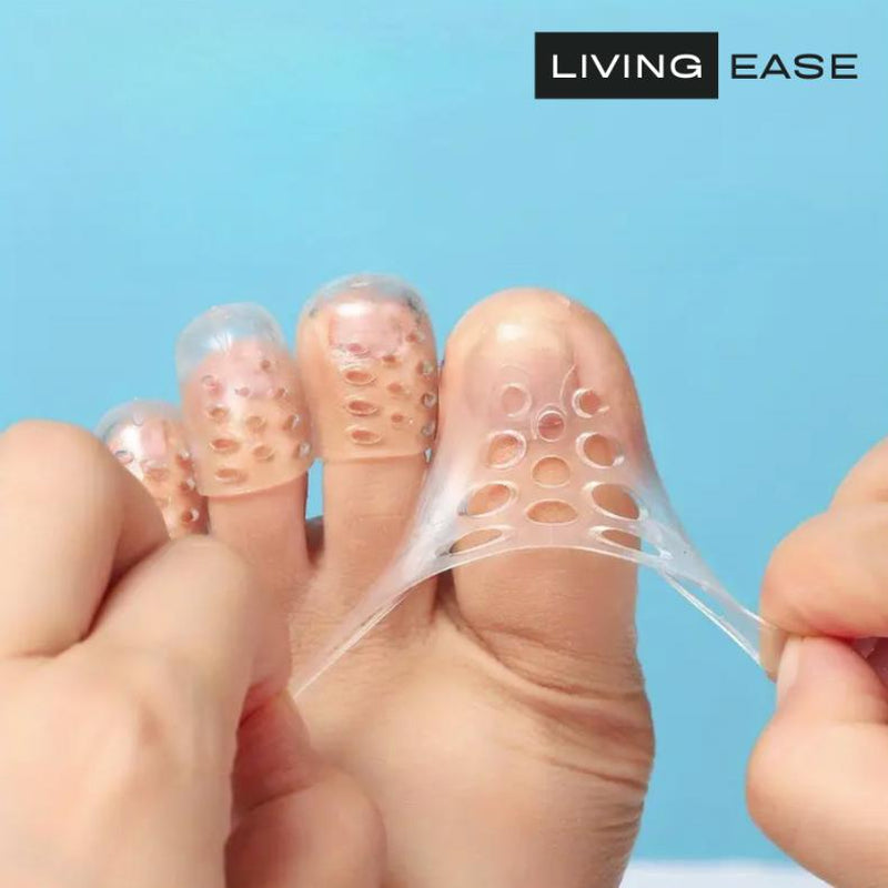 Silicone Anti-Friction Toe Protectors - Breathable Caps for Softening Toes and Fingers, Blister Prevention, Ingrown Toenail Relief, and Callus Protection