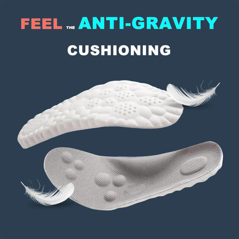 4D Arch Support Insoles for Men and Women, Memory Foam Cushioning with Shock Absorption for Enhanced Foot and Joint Support