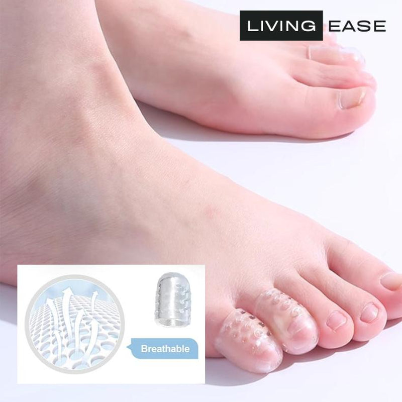 Silicone Anti-Friction Toe Protectors - Breathable Caps for Softening Toes and Fingers, Blister Prevention, Ingrown Toenail Relief, and Callus Protection