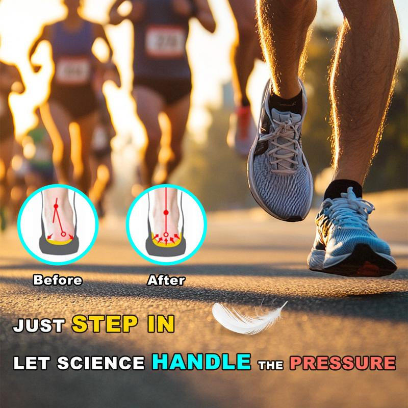 4D Arch Support Insoles for Men and Women, Memory Foam Cushioning with Shock Absorption for Enhanced Foot and Joint Support