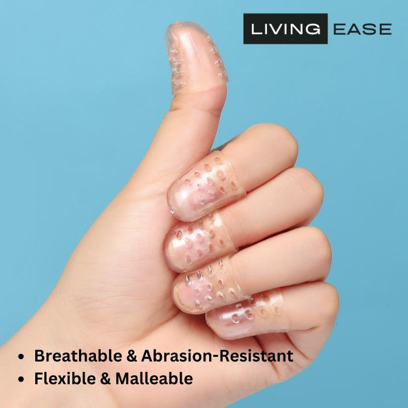 Silicone Anti-Friction Toe Protectors - Breathable Caps for Softening Toes and Fingers, Blister Prevention, Ingrown Toenail Relief, and Callus Protection