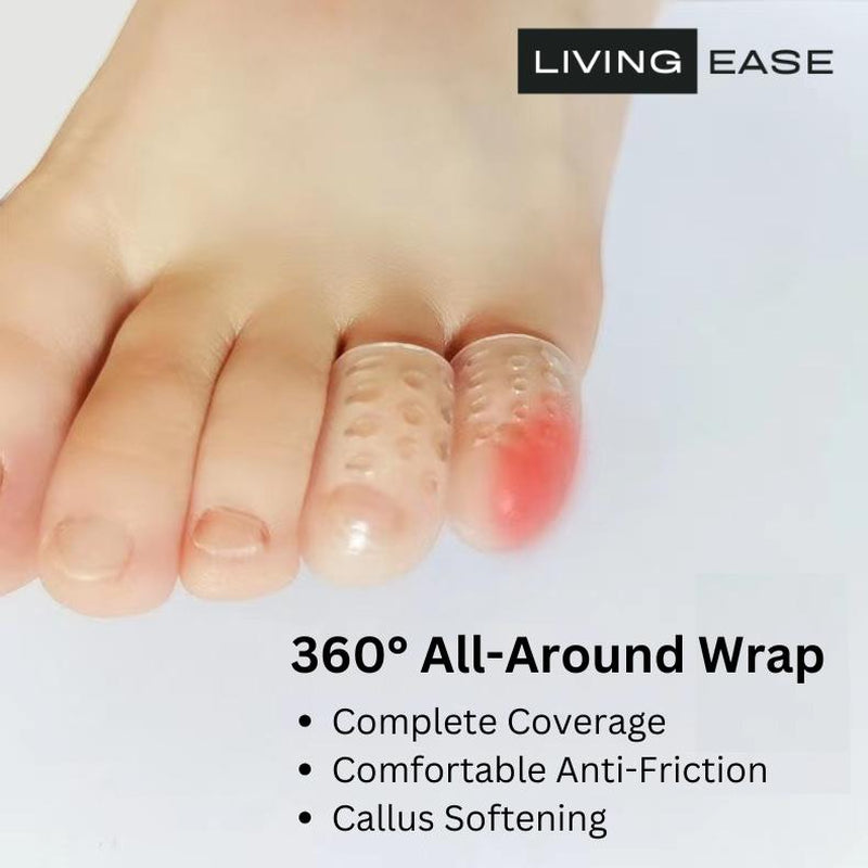 Silicone Anti-Friction Toe Protectors - Breathable Caps for Softening Toes and Fingers, Blister Prevention, Ingrown Toenail Relief, and Callus Protection