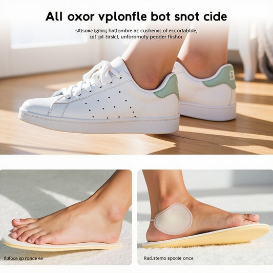 4D Arch Support Insoles for Men and Women, Memory Foam Cushioning with Shock Absorption for Enhanced Foot and Joint Support